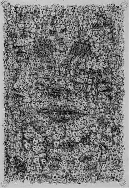 Screen Print: Faces by Lee Conklin Faces art by Lee Conklin