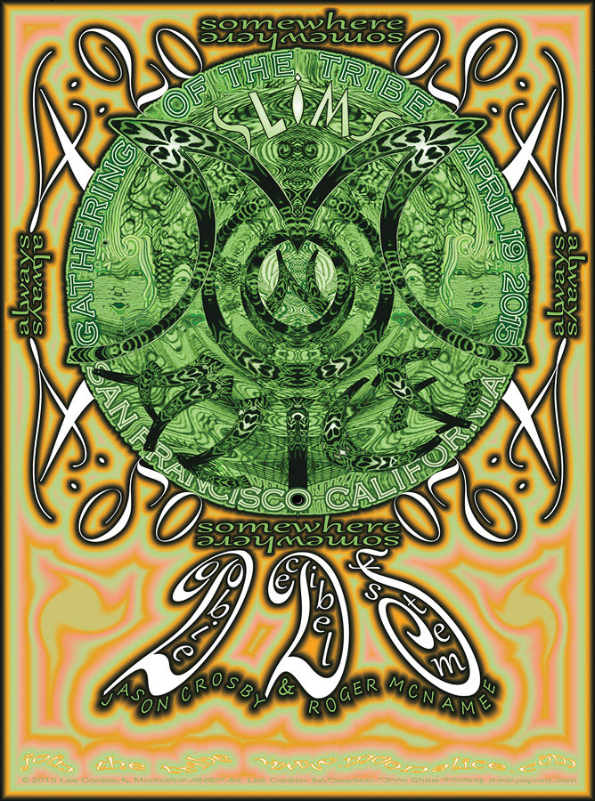 M807 › 4/19/15 Gathering of the Tribe at Slim's, San Francisco, CA poster by Lee Conklin